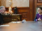 La presidenta Claudia Sheinbaum recibió en Palacio Nacional secretario de Estado del Vaticano, Pietro Parolin