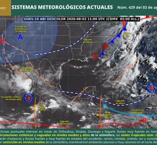 Imagen satelital de la república mexicana