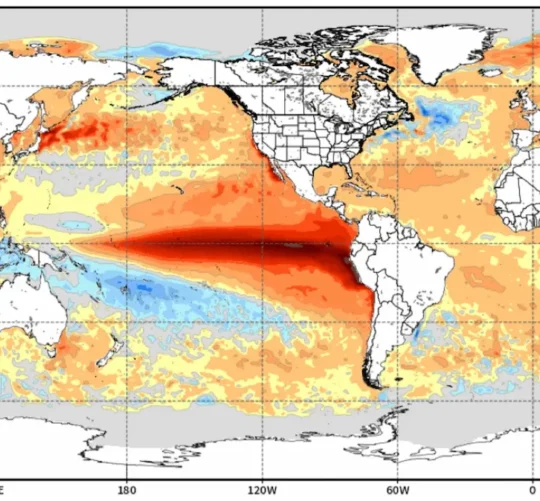 Imagen del fenómeno de "El Niño".
