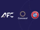 Logotipos de UEFA, AFC y Concacaf