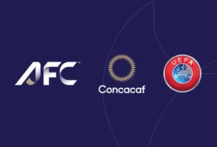 Logotipos de UEFA, AFC y Concacaf