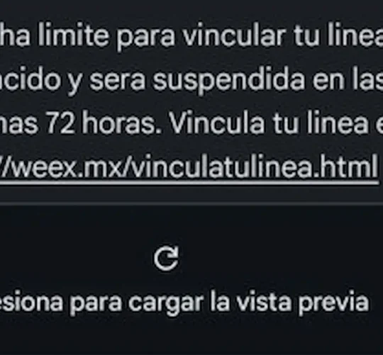 Aviso de cancelación de línea telefónica