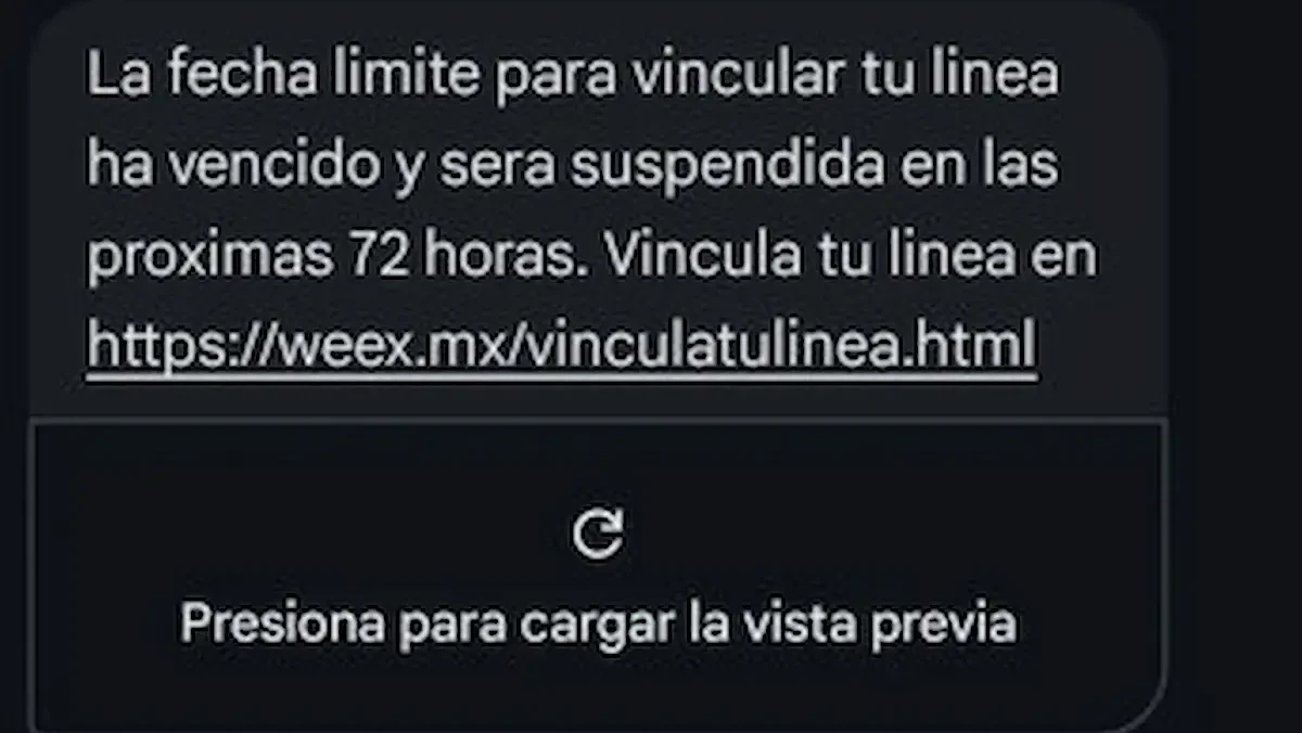 Aviso de cancelación de línea telefónica