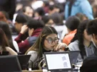 Estudiantes durante el examen presencial de la UNAM