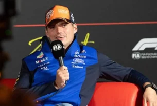 Max Verstappen en conferencia de prensa