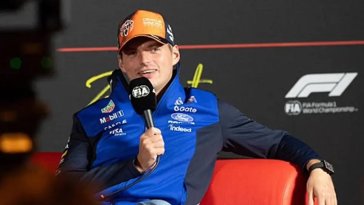 Max Verstappen en conferencia de prensa