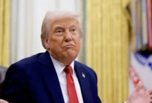 El presidente estadunidense Donald Trump en la Oficina Oval