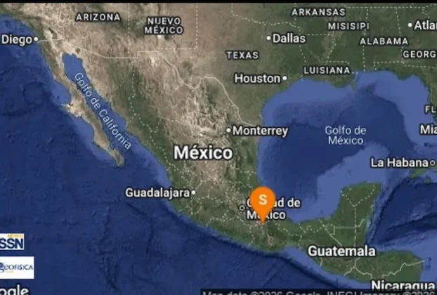 Imagen compartida por el Sistema Sismológico Nacional