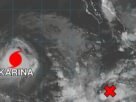 Imagen satelital del huracán Karina acercándose a la republica mexicana