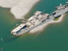 La bajante del río Danubio expuso buques de la Segunda Guerra Mundial y explosivos sin detonar