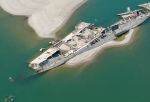 La bajante del río Danubio expuso buques de la Segunda Guerra Mundial y explosivos sin detonar