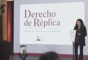 Luisa María Alcalde durante la conferencia de “Derecho de réplica”
