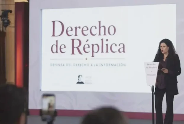 Luisa María Alcalde durante la conferencia de “Derecho de réplica”