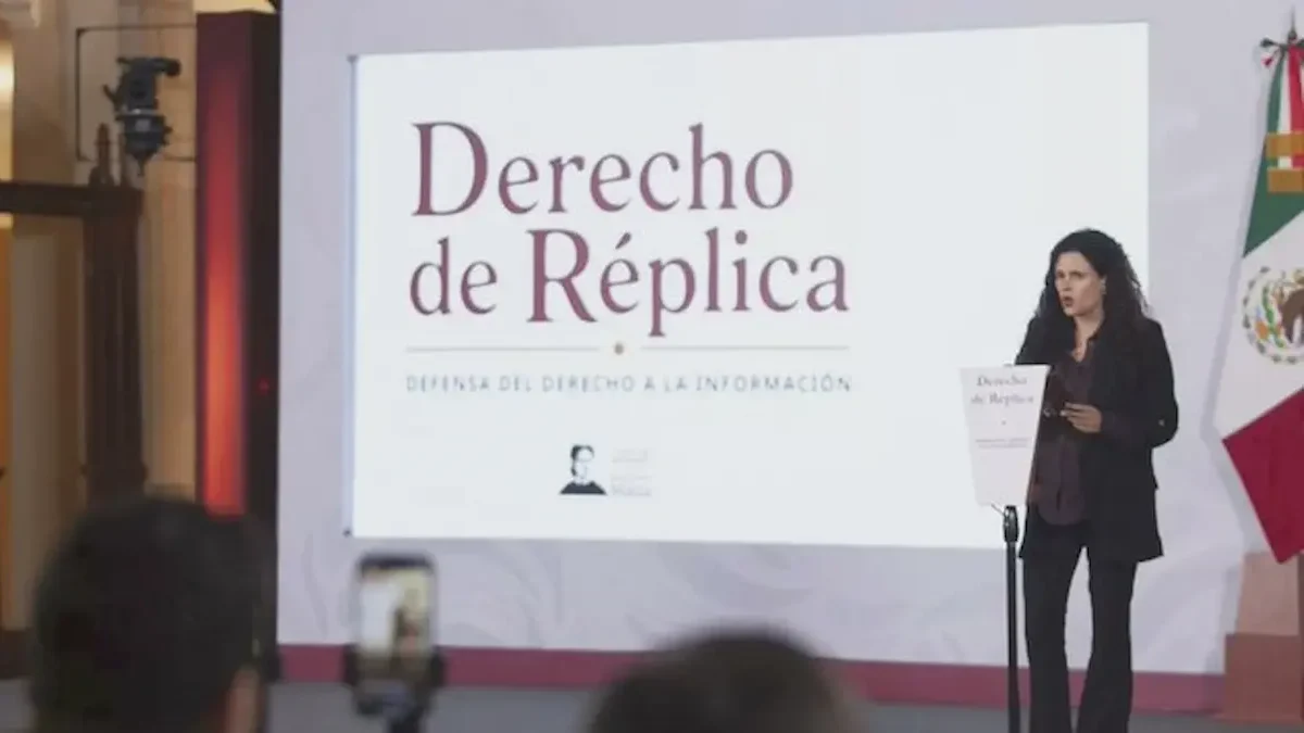 Luisa María Alcalde durante la conferencia de “Derecho de réplica”