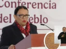 La secretaria de Gobernación, Rosa Icela Rodríguez Velázquez , sustituye a la presidenta Sheinbaum en la conferencia matutina desde Salón Guillermo Prieto en Palacio Nacional.