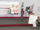 La Presidenta Claudia Sheinbaum durante su conferencia matutina desde Salón Guillermo Prieto en Palacio Nacional.
