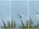 Imágenes de la colisión entre 2 helicópteros.