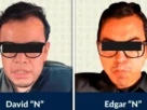 Los sujetos, identificados como Edgar “N” y David “N”.