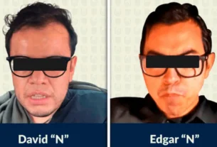 Los sujetos, identificados como Edgar “N” y David “N”.