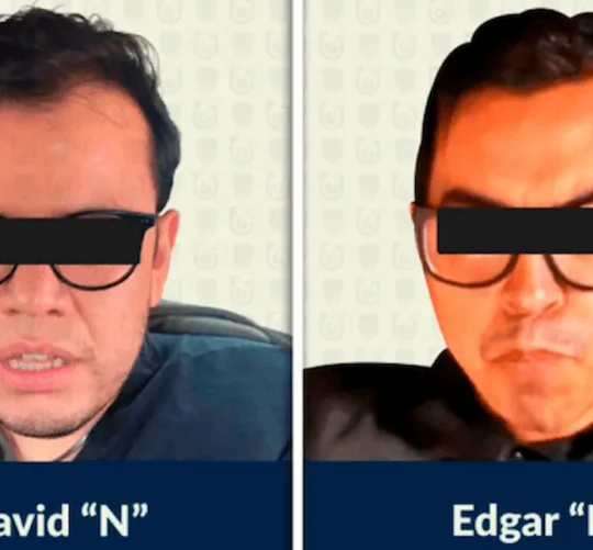 Los sujetos, identificados como Edgar “N” y David “N”.