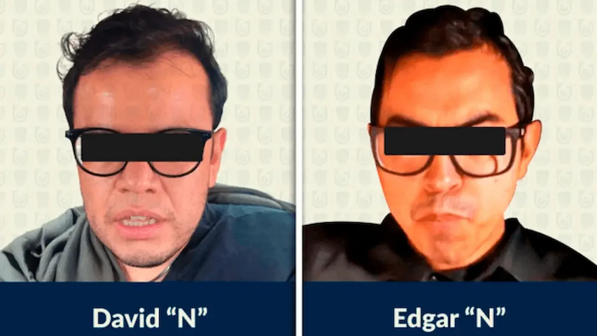 Los sujetos, identificados como Edgar “N” y David “N”.