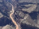 Vista aérea de la inundación en el Gran Cañon