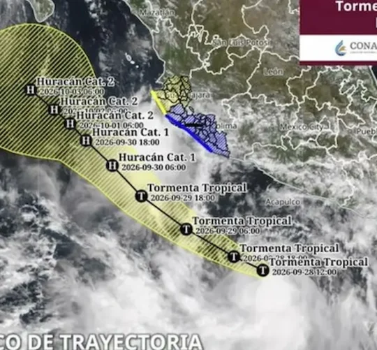 La depresión tropical Dieciocho-E se intensificó a la tormenta tropical Rachel frente al Pacífico mexicano