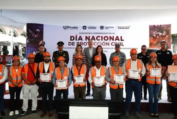 El secretario General de Gobierno de la ciudad de Puebla, Franco Rodríguez Álvarez, reconoció el compromiso de quienes integran las áreas de Protección Civil del municipio, así como a los brigadistas comunitarios