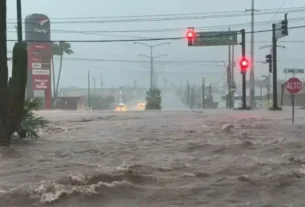‘Polo’ se debilitó a tormenta tropical en su paso por Sonora, donde recién tocó tierra por segunda vez
