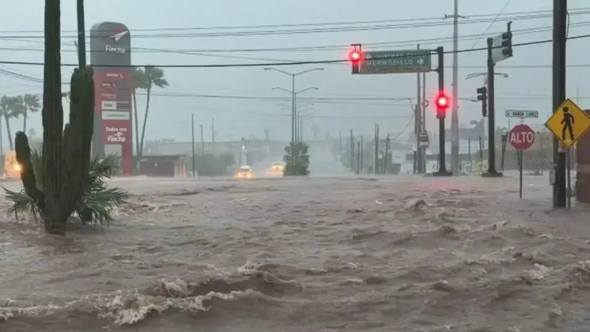 ‘Polo’ se debilitó a tormenta tropical en su paso por Sonora, donde recién tocó tierra por segunda vez