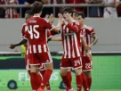Hormiga González celebra su primer gol en la Europa League