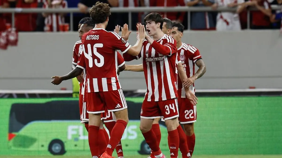 Hormiga González celebra su primer gol en la Europa League