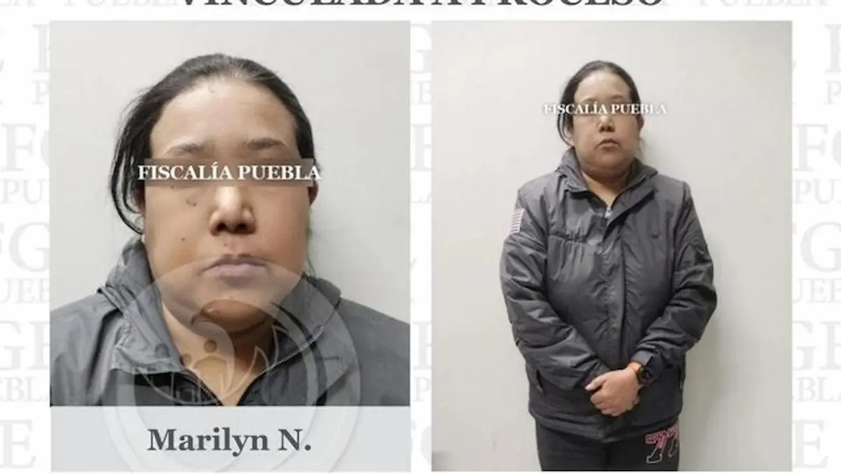 Marilyn Cote al momento de ser presentada ante las autoridades.