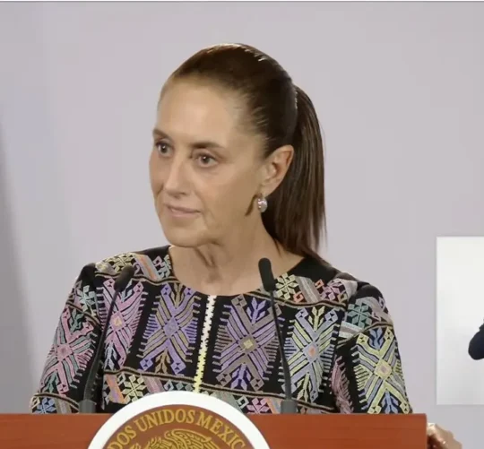La presidenta de México, Claudia Sheinbaum Pardo, durante su conferencia matutina