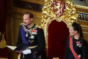 El rey Haakon VIII junto a su hija, la princesa heredera Ingrid Alexandra.