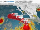 Imagen donde se predice avance de la tormenta tropical Marie