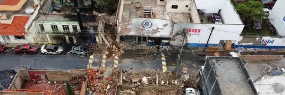 Daños causados por ataque con explosivos en Ojocaliente, Zacatecas