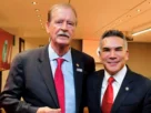 El expresidente panista Vicente Fox Quesada y el dirigente nacional del Partido Revolucionario Institucional (PRI), Alejandro “Alito” Moreno Cárdenas