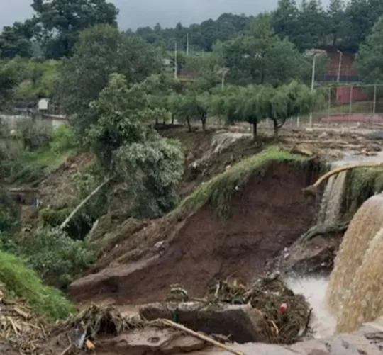 daños causados por lluvias en la Sierra Negra