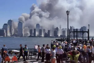 Paisaje de New York durante el 11 de septiembre de 2001