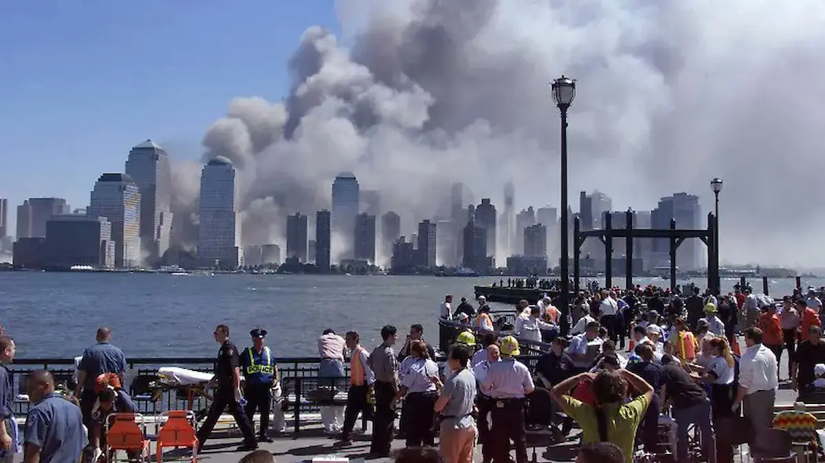 Paisaje de New York durante el 11 de septiembre de 2001