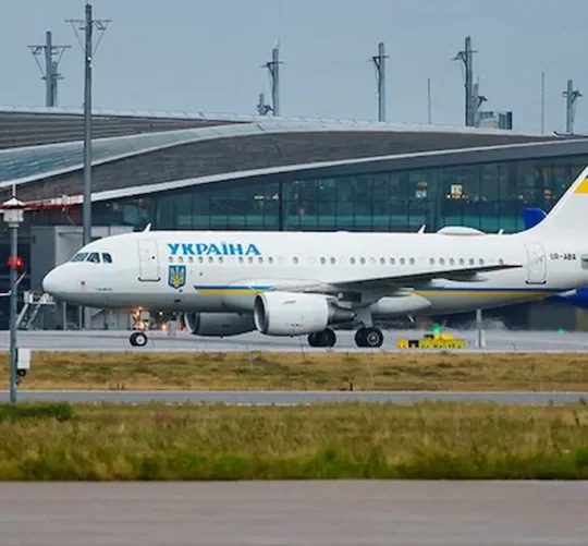 Avión donde viajo el presidente ucraniano
