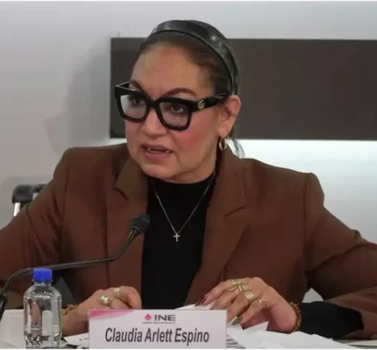 La secretaria ejecutiva del Instituto Nacional Electoral (INE), Claudia Arlett Espino