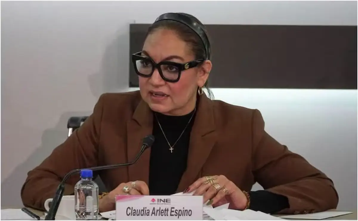 La secretaria ejecutiva del Instituto Nacional Electoral (INE), Claudia Arlett Espino