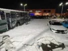 La fuerte tromba dejó complicaciones en la zona de la autopista México-Puebla, particularmente en las inmediaciones del Outlet y la planta Volkswagen.