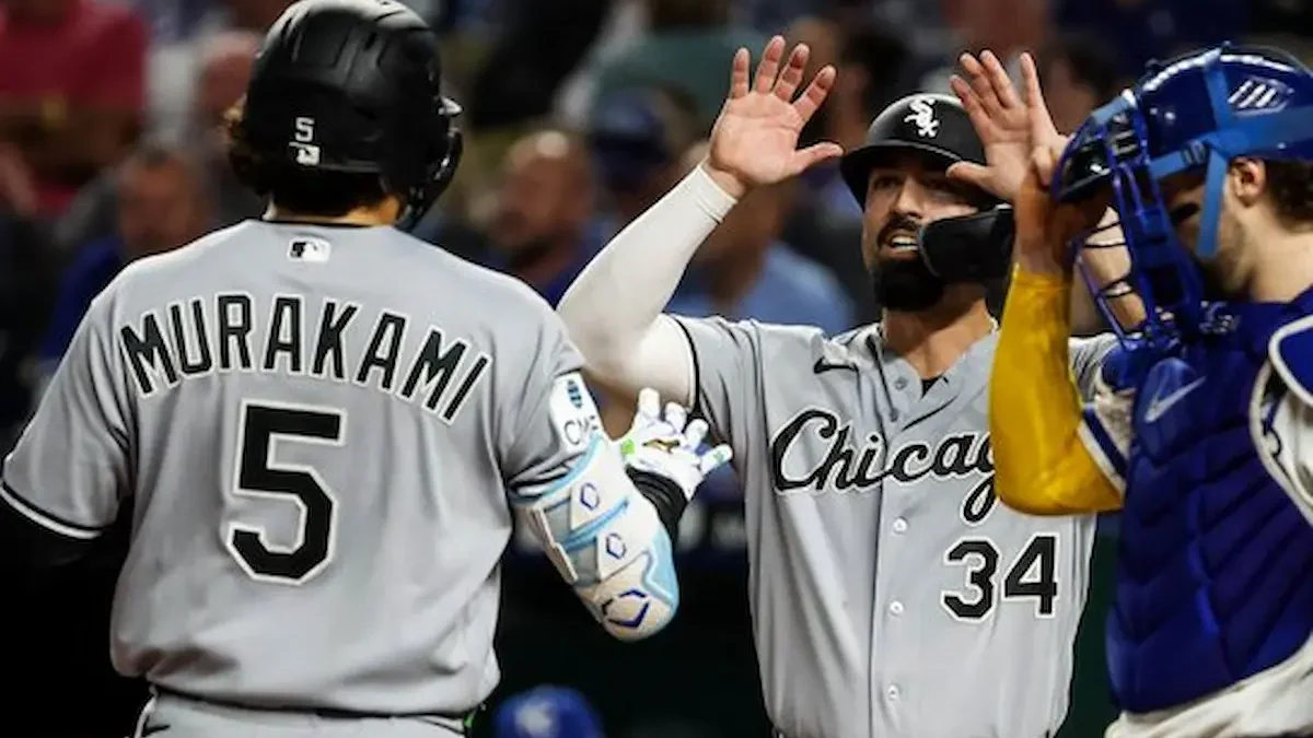 Miguel Vargas y Munetaka Murakami de los Chicago White Sox