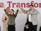 La presidenta Claudia Sheinbaum y el Gobernador poblano, Alejandro Armenta