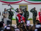 Grecia Quiroz durante la celebración del grito de Independencia