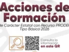 convocatoria para las "Acciones de Formación de Carácter Estatal con Recurso PRODEP Tipo Básico 2026".