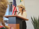 Grecia Quiroz en conferencia de prensa